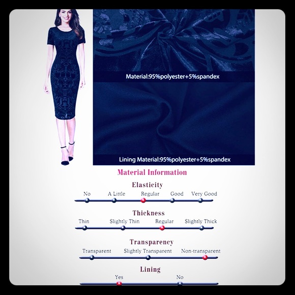 NWT brocade cut velvet midnight blue short sleeve - Picture 2 of 12